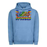 Pigment Pebble Blue lgbtq friendly pride Urban Hoodie - FaDigitalArtStudio