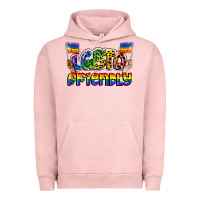 Pigment Salmon lgbtq friendly pride Urban Hoodie - FaDigitalArtStudio
