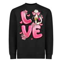 Black love cow valentine's day Heavyweight Sweatshirt - MaliasSmallBusiness
