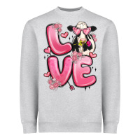 Love Cow Valentine's Day Heavyweight Sweatshirt | Teevron