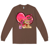 Chestnut valentines heart with bear Long Sleeve Tee - NancyCooperArtShop