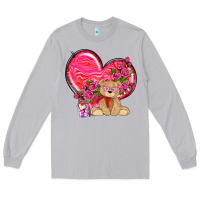 Moon Dust valentines heart with bear Long Sleeve Tee - NancyCooperArtShop