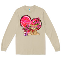 Mushroom valentines heart with bear Long Sleeve Tee - NancyCooperArtShop