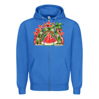 True Royal watermelon slice  rainbow Zipper Hoodie - BarkalooDesign