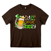 Chocolate Brown bad and boozy Heavy Core Tee - RacoonDesign