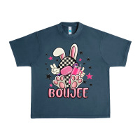 Midnight Navy boujee checkered easter bunny egg trending Urban Heavy Tee - MaliasSmallBusiness