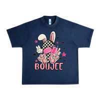 Navy boujee checkered easter bunny egg trending Urban Heavy Tee - MaliasSmallBusiness