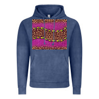 Vintage Denim mardi gras  leopard pink glitter bead Vintage Hoodie - BarkalooDesign