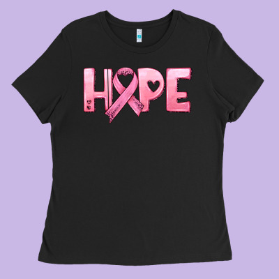 Hope And Pink Ribbon Ladies Tee Designed By Hra Design Shop