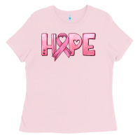Bubblegum Pink hope and pink ribbon Ladies Tee - HRA Design Shop