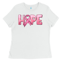 White hope and pink ribbon Ladies Tee - HRA Design Shop