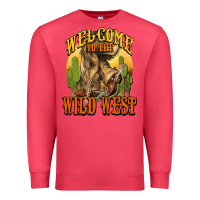Cardinal Welcome to the wild west Cowboy boots Premium Sweatshirt - HowdyJamesFarm