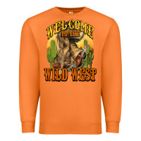 Carrot Welcome to the wild west Cowboy boots Premium Sweatshirt - HowdyJamesFarm