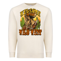 Sandshell Welcome to the wild west Cowboy boots Premium Sweatshirt - HowdyJamesFarm