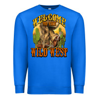 True Royal Welcome to the wild west Cowboy boots Premium Sweatshirt - HowdyJamesFarm
