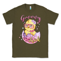 Army Green groovy chick easter Classic Tee - MaliasSmallBusiness
