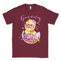 Burgundy groovy chick easter Classic Tee - MaliasSmallBusiness