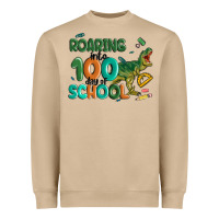 Mushroom roaring into 100 day of school Heavyweight Sweatshirt - MaliasSmallBusiness