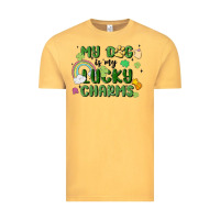 Vintage Mustard my dog is my lucky charms Vintage Tee - MaliasSmallBusiness
