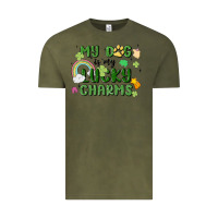 Vintage Olive my dog is my lucky charms Vintage Tee - MaliasSmallBusiness