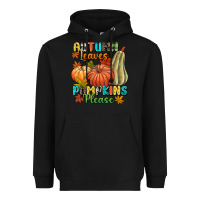 Black Autumn leaves pumpkins please Heavyweight Hoodie - NancyCooperArtShop