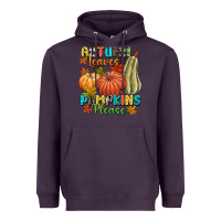 Plum Autumn leaves pumpkins please Heavyweight Hoodie - NancyCooperArtShop