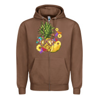 Chestnut pineapple enjoying Zipper Hoodie - BarkalooDesign
