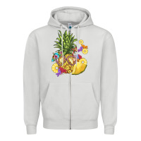 Dove Grey pineapple enjoying Zipper Hoodie - BarkalooDesign