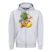 Heather Grey pineapple enjoying Zipper Hoodie - BarkalooDesign