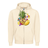 Sandshell pineapple enjoying Zipper Hoodie - BarkalooDesign