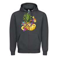 Smoke pineapple enjoying Zipper Hoodie - BarkalooDesign