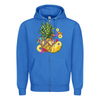 True Royal pineapple enjoying Zipper Hoodie - BarkalooDesign