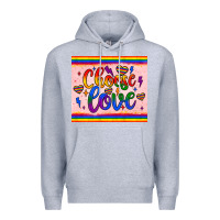 Heather Grey choose love tumbler Premium Hoodie - JahusDesignShop