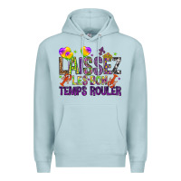 Blue Mist Loissez les bon temps rouler with balloon Premium Hoodie - HowdyJamesFarm