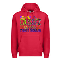 Cardinal Loissez les bon temps rouler with balloon Premium Hoodie - HowdyJamesFarm