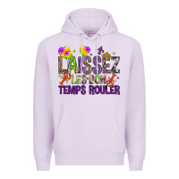 Lilac Loissez les bon temps rouler with balloon Premium Hoodie - HowdyJamesFarm
