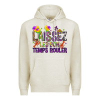 Oatmeal Heather Loissez les bon temps rouler with balloon Premium Hoodie - HowdyJamesFarm