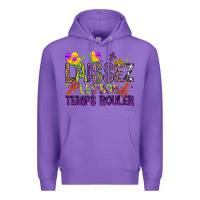 Purple Loissez les bon temps rouler with balloon Premium Hoodie - HowdyJamesFarm
