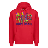 Red Loissez les bon temps rouler with balloon Premium Hoodie - HowdyJamesFarm