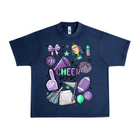 Navy cheer mom Urban Heavy Tee - MaliasSmallBusiness