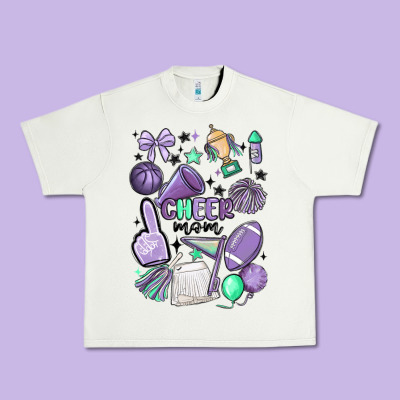 Cheer Mom Urban Heavy Tee Designed By Maliassmallbusiness