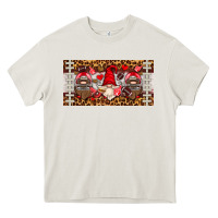 Cream american football gnome license plate Heavy Core Tee - HRA Design Shop