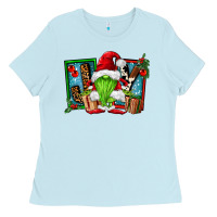 Baby Blue joy green gnomes Ladies Tee - FaDigitalArtStudio