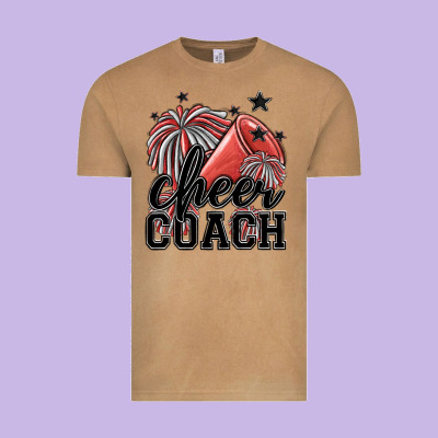 Cheer Coach Vintage Tee Designed By Maliassmallbusiness