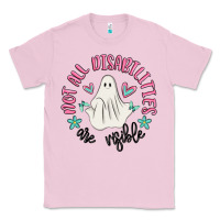 Bubblegum Pink not all disabilities are visible Classic Tee - MaliasSmallBusiness