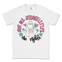 White not all disabilities are visible Classic Tee - MaliasSmallBusiness