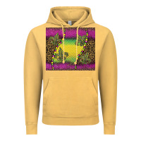 Vintage Mustard mardi gras  leopard pink glitter Vintage Hoodie - BarkalooDesign