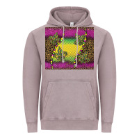 Vintage Zinc mardi gras  leopard pink glitter Vintage Hoodie - BarkalooDesign