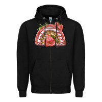 Black strawberry rainbow Zipper Hoodie - BarkalooDesign
