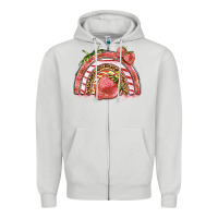 Dove Grey strawberry rainbow Zipper Hoodie - BarkalooDesign